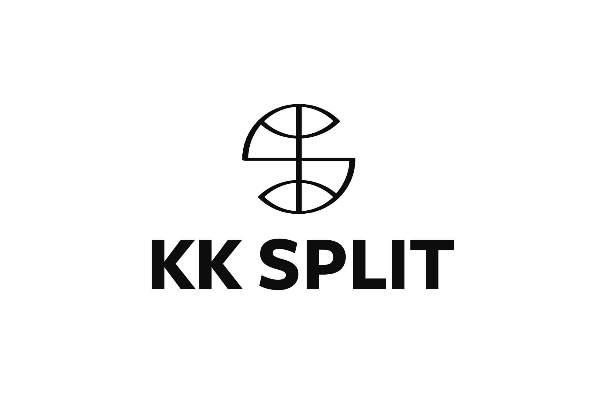KK Split, logo s početnim slovom koje postaje prepoznatljiva košarkaška lopta, stvarajući dinamičan vizualni identitet brenda povezan s energijom, preciznošću i sportskim vrijednostima.